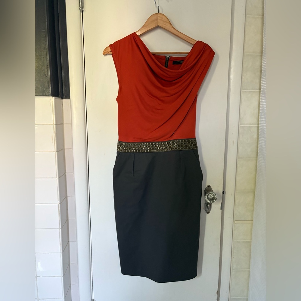Asymmetric Jersey top smoothe cotton skirt beaded detail at waist size 6